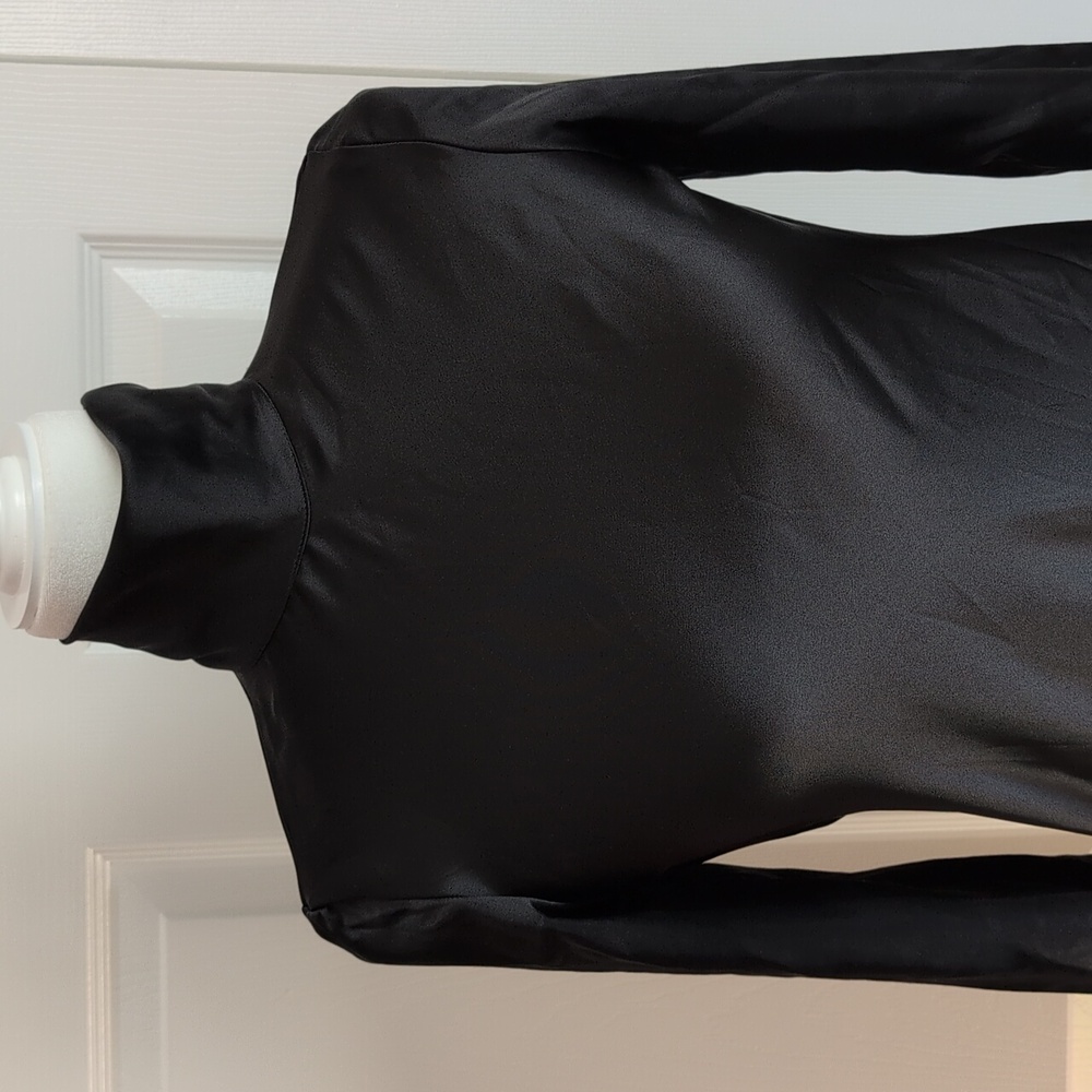 Elegant Black Long Sleeve High Neck Evening Dress NWT - Picture 4 of 10